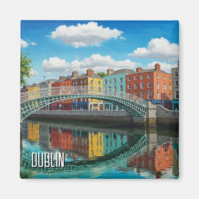 Dublin Ireland Travel Magnet (Vorne)