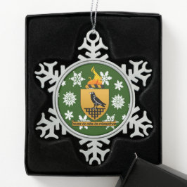 Dublin Ireland Wappen Irish Schneeflocken Zinn-Ornament