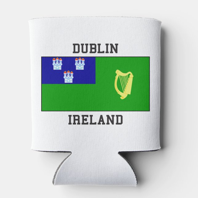 Dublin, irische Flagge Dosenkühler (Rückseite)