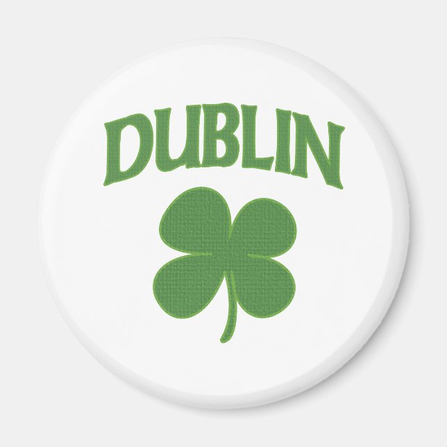 Dublin-irisches Kleeblatt Magnet (Vorne)