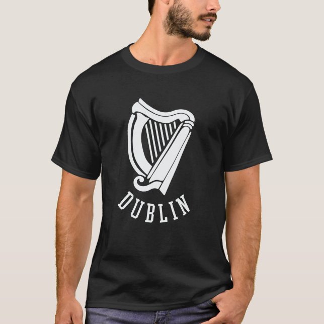 Dublin Irish Celtic Harp s Medieval s Emblem of Du T-Shirt (Vorderseite)