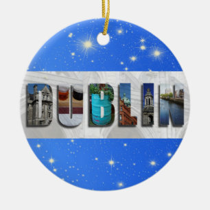 Dublin Irland City Travel Fotos Weihnachten Keramik Ornament