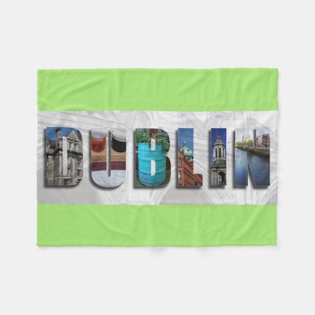 Dublin Irland Fleecedecke (Vorderseite (Horizontal))