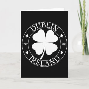 Dublin Irland Gegr. 988 Kleeblatt Shamrock St. Pat Karte