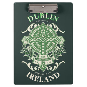 Dublin Irland Irische Keltische Kreuz Klemmbrett