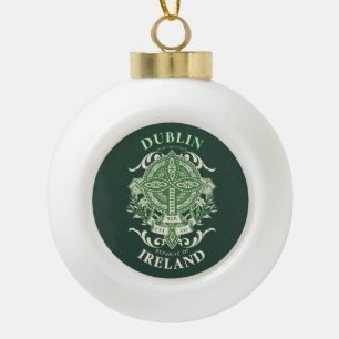 Dublin Irland Irische Keltisches Kreuz Keramik Kugel-Ornament