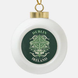 Dublin Irland Irische Keltisches Kreuz Keramik Kugel-Ornament