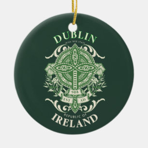 Dublin Irland Irisches keltisches Kreuz Keramik Ornament