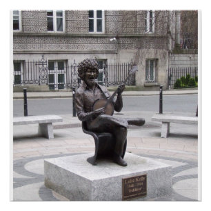 Dublin Irland Luke Kelly Musiker Skulptur Poster