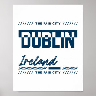 Dublin Irland Moderne Typografie Stadt Design Poster