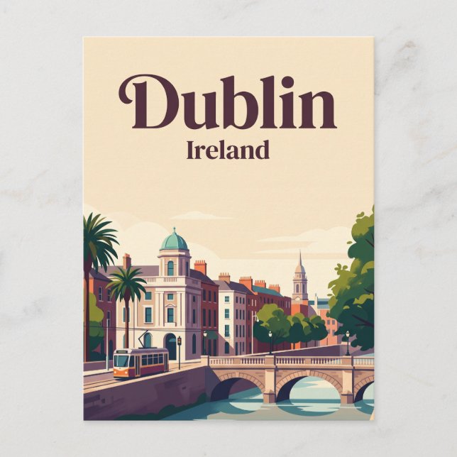 Dublin Irland Postkarte (Vorderseite)