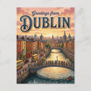 Dublin Irland Postkarte