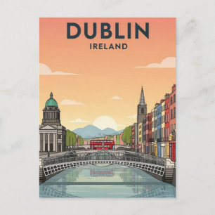 Dublin Irland Reise Postkarte