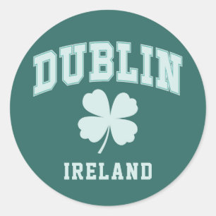 Dublin Irland Runder Aufkleber