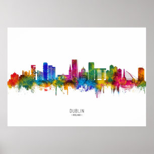 Dublin Irland Skyline Poster