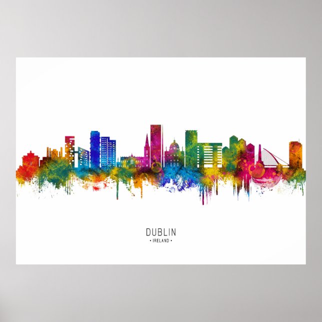 Dublin Irland Skyline Poster (Vorne)