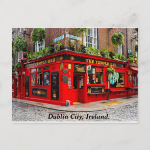 Dublin Irland Temple Bar Kopfsteinpflasterstraße Postkarte