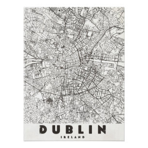 Dublin Irland Vintage-Reisekarte Poster