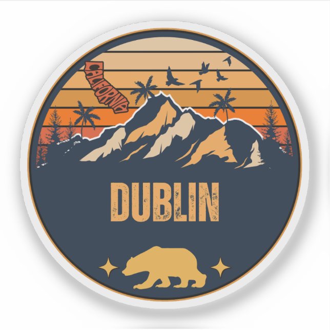 Dublin, Kalifornien Aufkleber (Vorderseite)