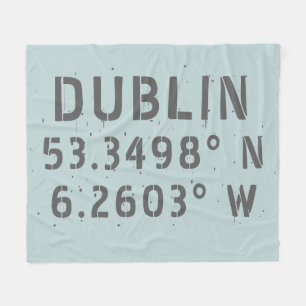 Dublin Latitude Länge Fleecedecke