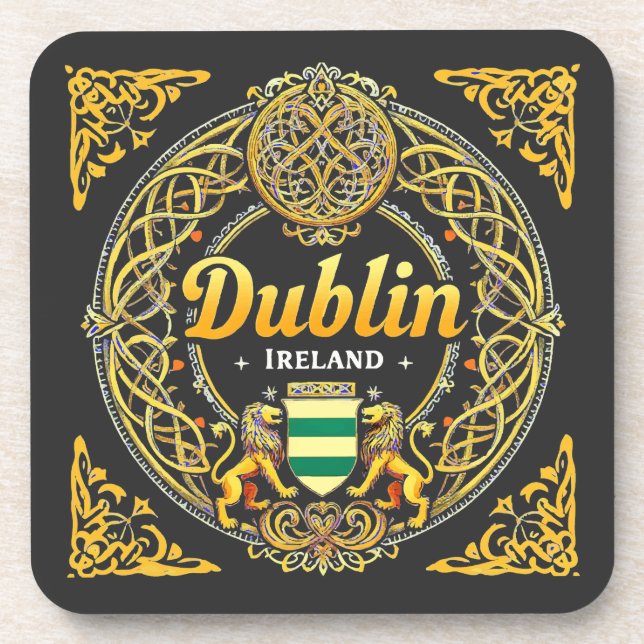 Dublin Republik Irland Getränkeuntersetzer (Vorderseite)