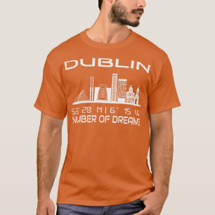 Dublin Skyline GPS koordiniert City Dream City 2 T-Shirt