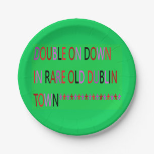 DUBLIN STADT IRLAND GREEN RED BLACK LILA PAPPTELLER