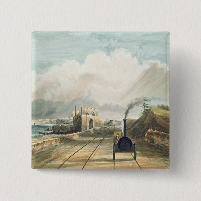 Dublin- und Kingstown-Eisenbahn: Vom Steg Button (Vorderseite)