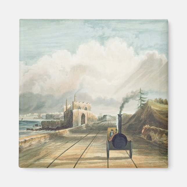 Dublin und Kingstown Railway: Von der Fußbrücke Magnet (Vorne)