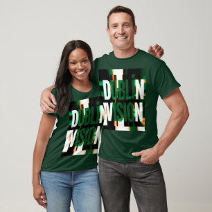 Dublin Vision Glitch St. Patricks Day T-Shirt