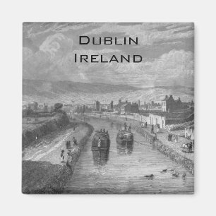 Dublin von Blaquiere Brücke, königlicher Kanal, Magnet
