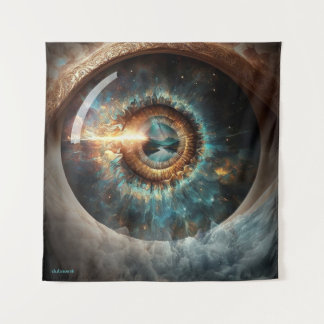 Dubman Designs: Auge Gottes, Fluss der Hoffnung Wandteppich