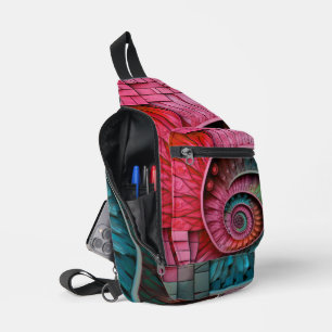 Dubman Designs: Fibonacci-Mosaikspirale Crossbody Bag