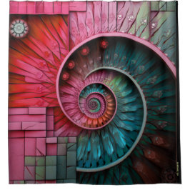 Dubman Designs: Fibonacci-Mosaikspirale Duschvorhang