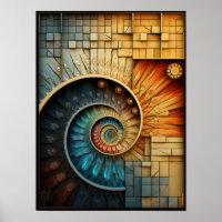 Dubman Designs: Leuchtende Fibonacci-Spiral-Kollag