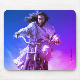 Dubman Does Design: Jesus auf Rädern, vom Himmel g Mousepad