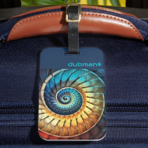 Dubman Does Design: Leuchtendes Fibonacci-Spektrum Gepäckanhänger