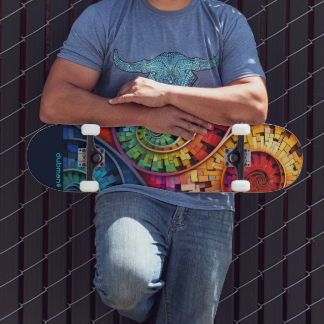 Dubman entwirft: Helle Fibonacci-Schwünge Skateboard (Außenbereich 3)
