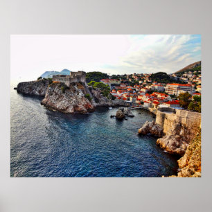 Dubrovnik, affiche de château de la Croatie