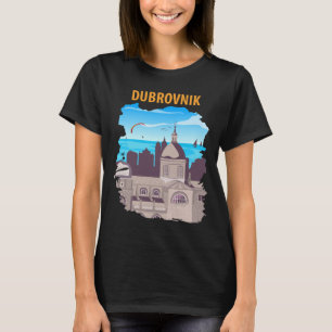Dubrovnik Altstadt Kathedrale Lila Reise T-Shirt