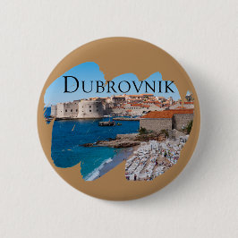 Dubrovnik: Aussicht auf Strand und Altstadt Button
