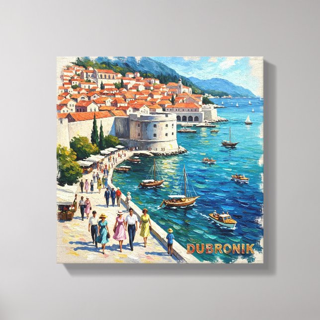 Dubrovnik Croatia Harbor Coastal Home Decor Leinwanddruck (Vorderseite)