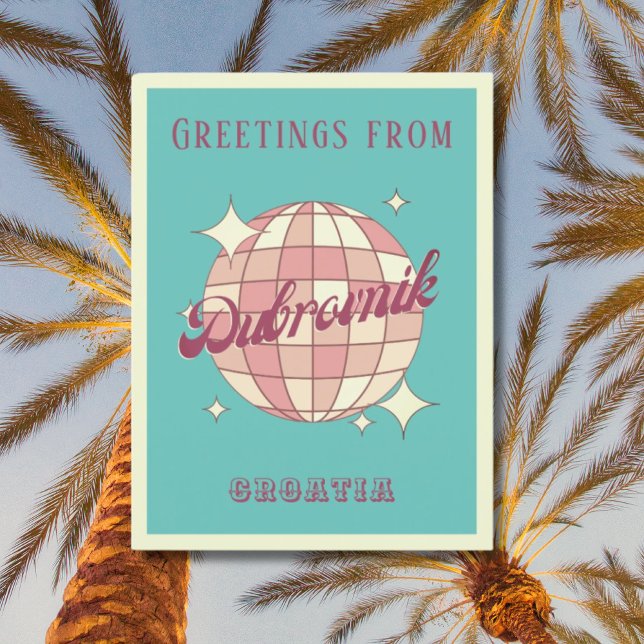 Dubrovnik Croatia Hrvatska Retro Vintage Postkarte (Von Creator hochgeladen)