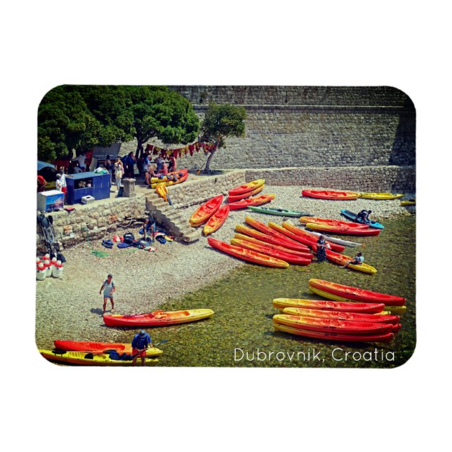 Dubrovnik Croatia West Wall Holiday Magnet (Horizontal)