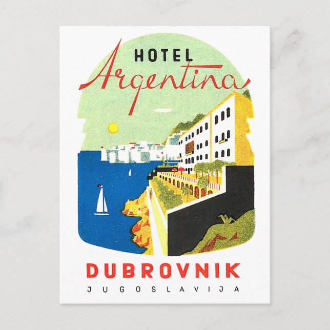 Dubrovnik, Jugoslawien, Adria, Vintag Postkarte (Vorderseite)