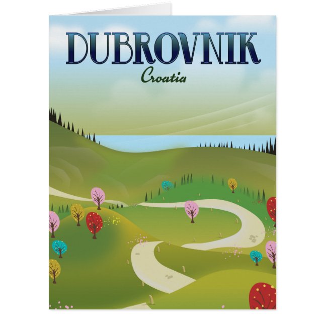 dubrovnik Kroatia Landschaftsposter. (Vorderseite)