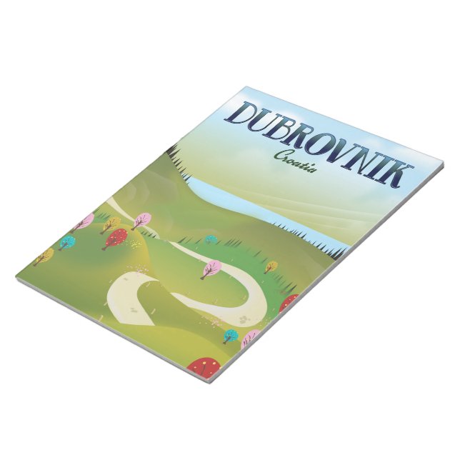 dubrovnik Kroatia Landschaftsposter. Notizblock (angewinkelt)