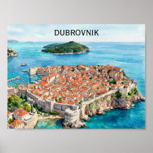 Dubrovnik Kroatien Altstadt Adriatische Küste Stad Poster
