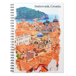 Dubrovnik Kroatien Aquarellmalerei Notizblock