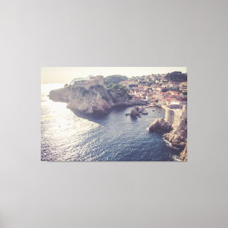 Dubrovnik Kroatien bei Sunset 60x38 Große Leinwand
